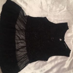 Sheer black tank top